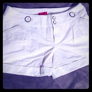 Denim White Shorts